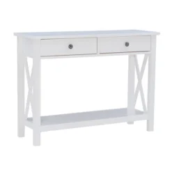 White Antique Pine X Console Table-Kirkland's Home Fashion