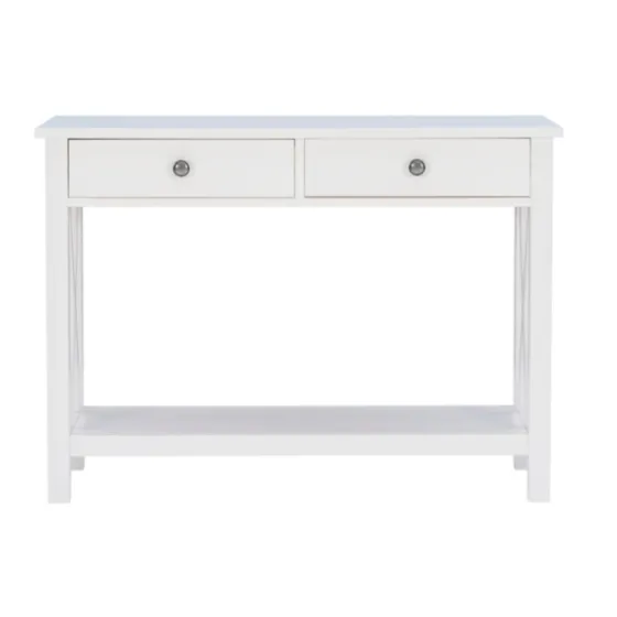 White Antique Pine X Console Table-Kirkland's Home Fashion