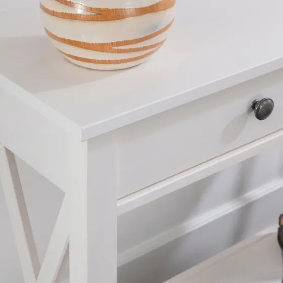White Antique Pine X Console Table-Kirkland's Home Fashion