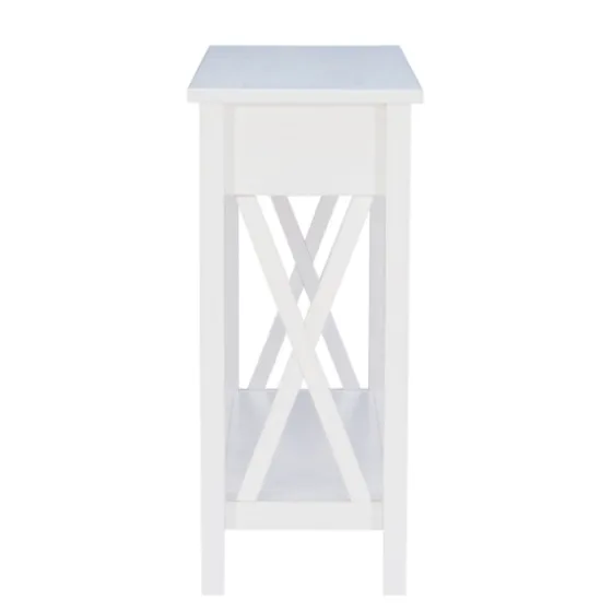 White Antique Pine X Console Table-Kirkland's Home Fashion
