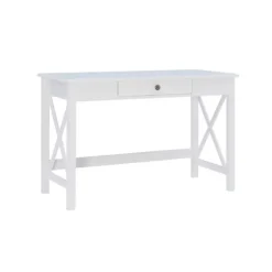 White Antique Pine X Frame Desk-Kirkland's Home Fashion