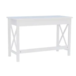 White Antique Pine X Frame Desk-Kirkland's Home Fashion