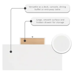 White Antique Pine X Frame Desk-Kirkland's Home Fashion