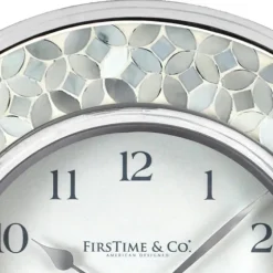 White Arabesque Mosaic Frame Wall Clock-Kirkland's Home Clearance