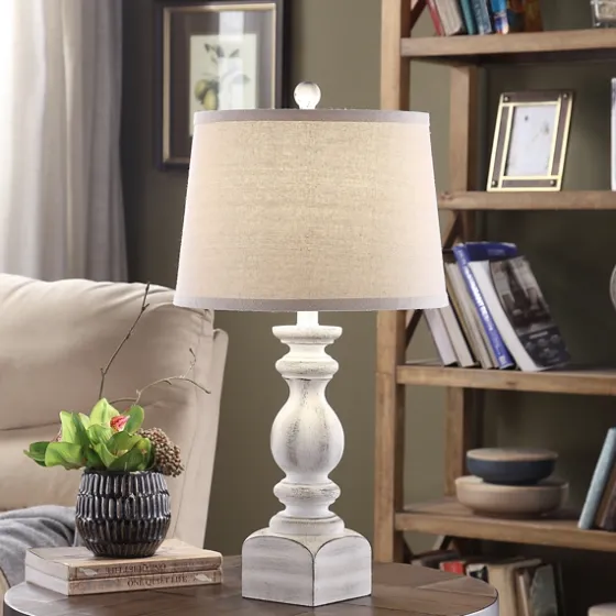 White Balastra Table Lamp With Square Base-Kirkland's Home Clearance