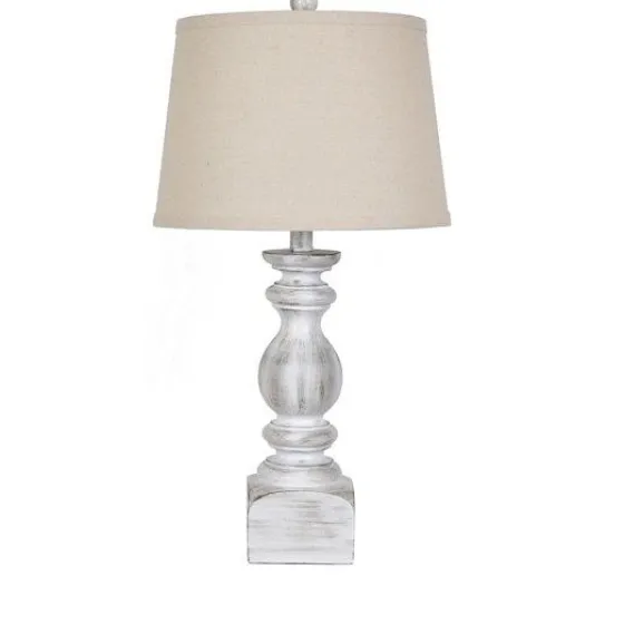 White Balastra Table Lamp With Square Base-Kirkland's Home Clearance