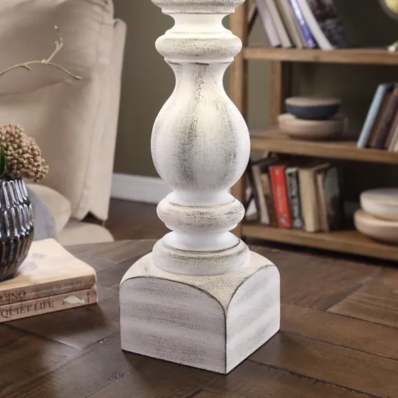 White Balastra Table Lamp With Square Base-Kirkland's Home Clearance