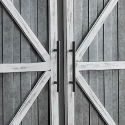 White Barn Door Galvanized Wall Plaques, Set Of 2-Kirkland's Home Shop
