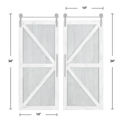 White Barn Door Galvanized Wall Plaques, Set Of 2-Kirkland's Home Shop
