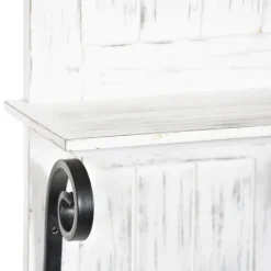 White Beadboard Shelves With Towel Bar Rack-Kirkland's Home New