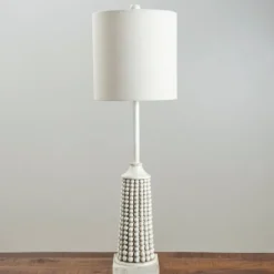 White Beaded Base Buffet Lamp-Kirkland's Home Flash Sale