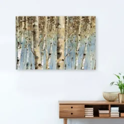 White Birch Forest Canvas Art Print, 60X40 In.-Kirkland's Home Fashion