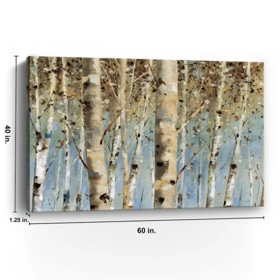 White Birch Forest Canvas Art Print, 60X40 In.-Kirkland's Home Fashion