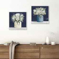 White Blossom Bouquet 2-Pc. Framed Wall Art Set-Kirkland's Home Best Sale
