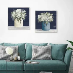 White Blossom Bouquet 2-Pc. Framed Wall Art Set-Kirkland's Home Best Sale
