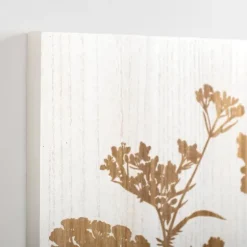 White Botanical Silhouette Wood Wall Plaque-Kirkland's Home Cheap