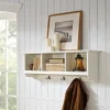 White Brenna Storage Shelf With Hooks-Kirkland's Home Hot