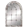 White Brown Rustic Window Iron Frame Wall Mirror-Kirkland's Home New