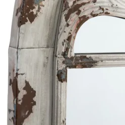 White Brown Rustic Window Iron Frame Wall Mirror-Kirkland's Home New