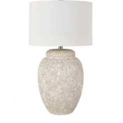 White Brush Textured Table Lamp-Kirkland's Home Best Sale