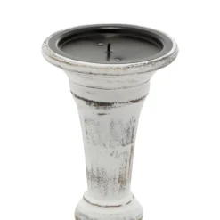 White Brushstroke 3-Pc. Pillar Candle Holder Set-Kirkland's Home Fashion