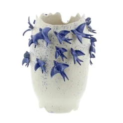White Ceramic Coastal Vase, 12 In.-Kirkland's Home Cheap