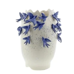 White Ceramic Coastal Vase, 12 In.-Kirkland's Home Cheap