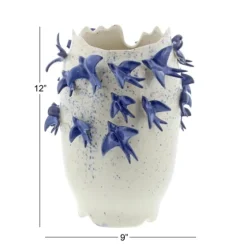White Ceramic Coastal Vase, 12 In.-Kirkland's Home Cheap
