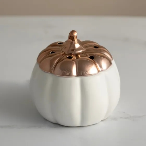 White Ceramic Pumpkin Wax Warmer-Kirkland's Home Store