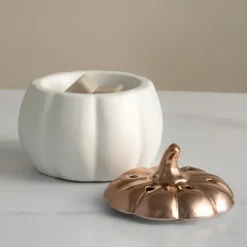 White Ceramic Pumpkin Wax Warmer-Kirkland's Home Store