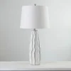 White Ceramic Waves Table Lamp-Kirkland's Home Fashion