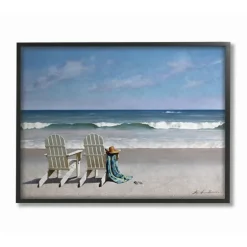 White Chairs On The Beach Framed Giclee Canvas Art-Kirkland's Home Sale
