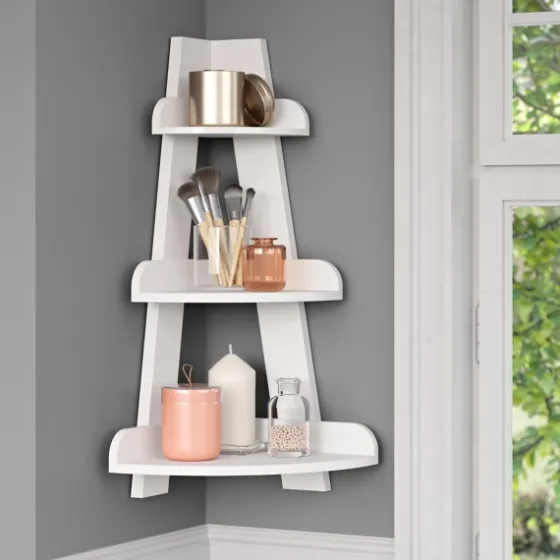 White Corner Ladder Shelf-Kirkland's Home Shop