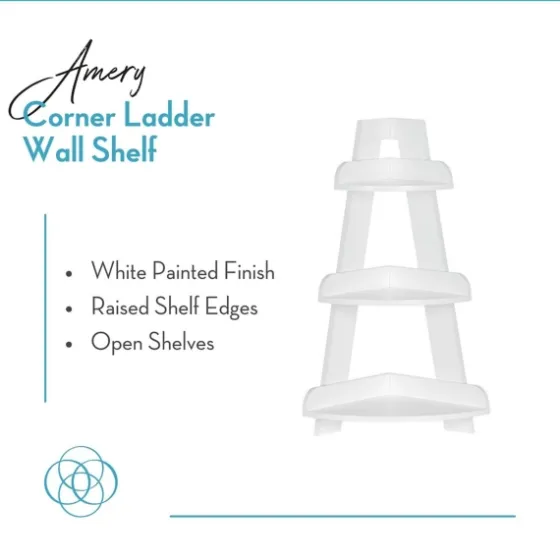 White Corner Ladder Shelf-Kirkland's Home Shop