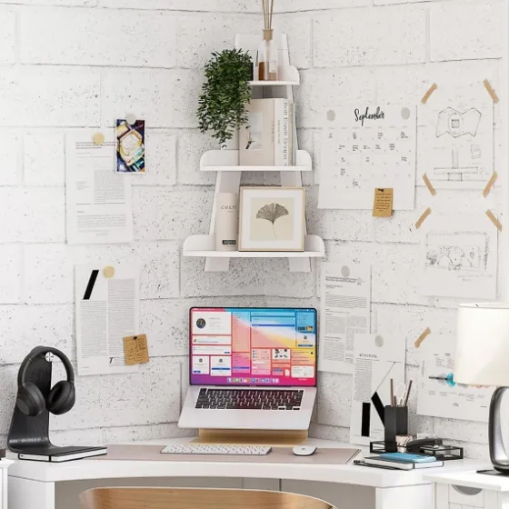 White Corner Ladder Shelf-Kirkland's Home Shop