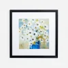 White Daisies In Blue Vase Framed Art Print-Kirkland's Home Outlet