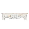 White Distressed Carved Wood Acanthus Wall Shelf-Kirkland's Home Outlet