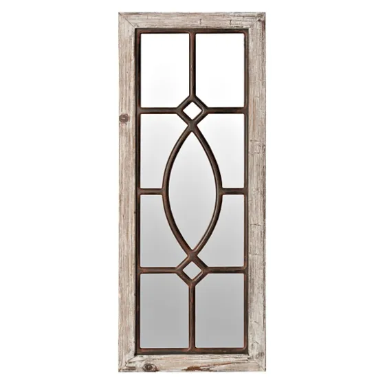 White Distressed Panel Wall Mirror-Kirkland's Home Clearance