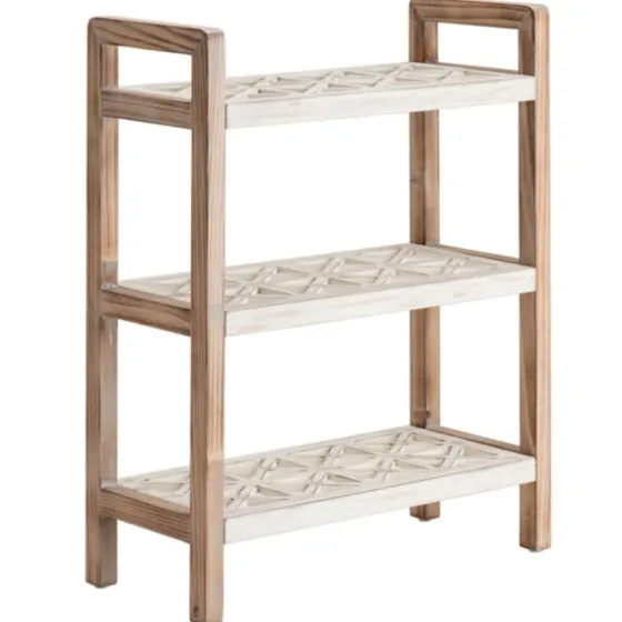 White Distressed Wood Bookshelf-Kirkland's Home Flash Sale