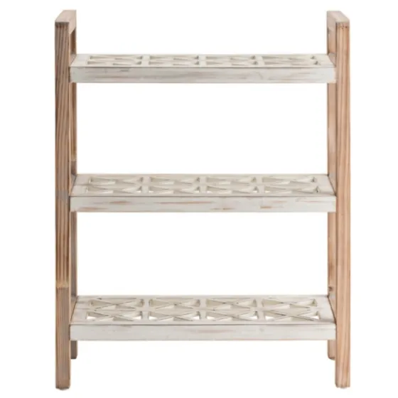White Distressed Wood Bookshelf-Kirkland's Home Flash Sale