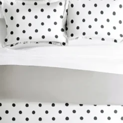 White Dotted Reversible 2-Pc. Twin Duvet Cover Set-Kirkland's Home Clearance
