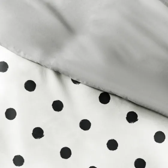 White Dotted Reversible 2-Pc. Twin Duvet Cover Set-Kirkland's Home Clearance