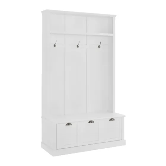White Ellison Hall Tree With Storage Bench-Kirkland's Home Outlet