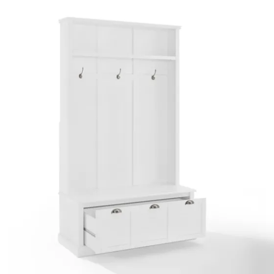 White Ellison Hall Tree With Storage Bench-Kirkland's Home Outlet