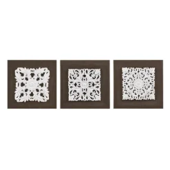 White Embellished Trinity Wall Plaques, Set Of 3-Kirkland's Home Cheap
