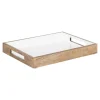 White Enameled Rectangle Mango Wood Tray-Kirkland's Home Sale
