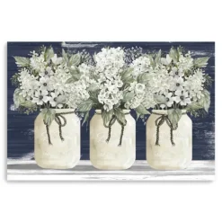 White Floral Trio Giclee Canvas Art Print-Kirkland's Home Hot