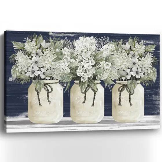 White Floral Trio Giclee Canvas Art Print-Kirkland's Home Hot