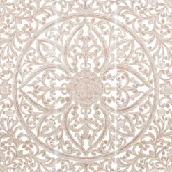 White Floral Wood Carving 3-Pc. Wall Plaque-Kirkland's Home Best