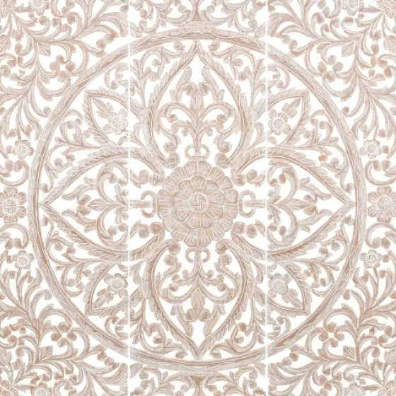 White Floral Wood Carving 3-Pc. Wall Plaque-Kirkland's Home Best
